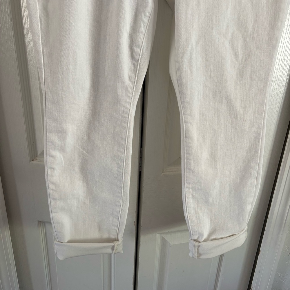 Judy Blue White Double Cuff Boyfriend Jeans Size 29, High Rise Comfort Stretch - Picture 6 of 16
